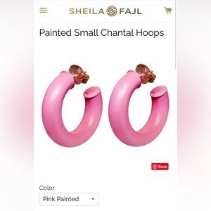 Sheila Fajl Pink Hoop Earrings